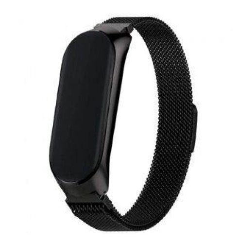 Bracelete Nylon para Xiaomi Mi Band 5 / 6 / 7 Preta